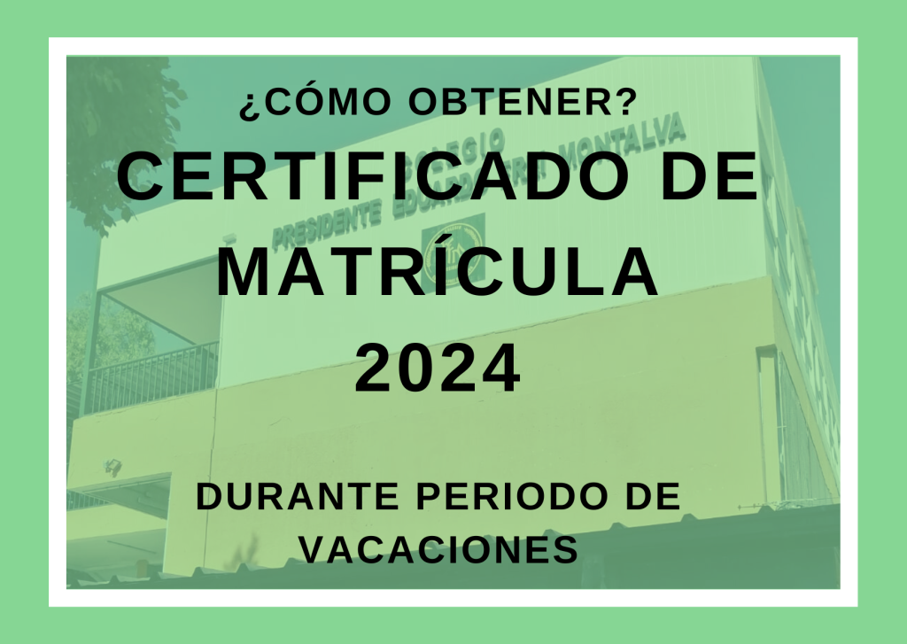 Certificado Matrícula 2024